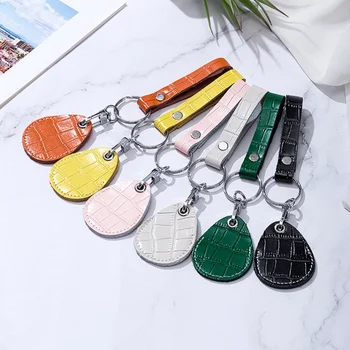 מלבני כרטיס גישה שרוול מחזיקי מפתחות עבור נשים צבעוני תנין דפוס מחזיק מפתחות אביזרים באיכות גבוהה עור Keyring התמונה