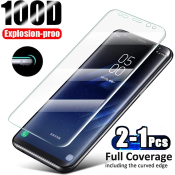 מעוקל זכוכית מחוסמת עבור Samsung Galaxy S21 אולטרה מגן מסך S8 S9 S10 E S20 בנוסף לייט 5G הערה 8 9 10 20 סרטי S 21 זכוכית התמונה