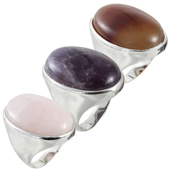 יוקרה טבעית טבעת אבן באיכות גבוהה פלטינה טבעת זוג אליפסה פנינה עין נמר טבעת אצבע גודל 7/8/9 תכשיטים מתנה התמונה
