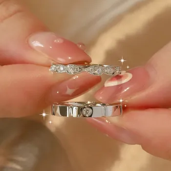 יצירתי שתי הטבעת על נשים עניין מיוחד בעיצוב-התאמה של גברים ונשים מסיבת חתונה תכשיטים סיטונאי מכירות ישירות התמונה