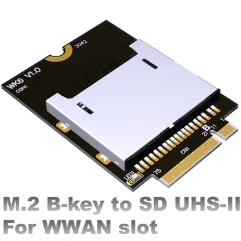 ADT-קישור נייד M. 2 מקש B כדי SD 4.0 ממיר לוח תמיכה SD4.0 UHS-II המחברת WWAN 4G חריץ SD כרטיס רשת מתאם התמונה