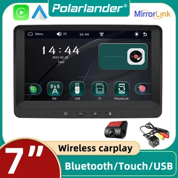 הרכב מולטימדיה נגן וידאו Autolink Bluetooth, מסך מגע אלחוטי אנדרואיד אוטומטי/IOS Carplay 7