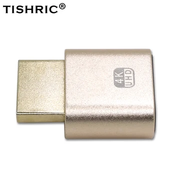 TISHRIC HDMI תואם לפקח על אמולטור EDID DDC HDMI תואם-Dummy Plug-HDMI תואם אמולטור מתאם עבור כריית ביטקוין התמונה