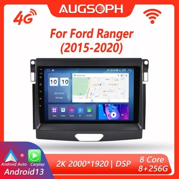 אנדרואיד 13 רדיו במכונית עבור פורד ריינג ' ר 2015-2020, 9ס מ 2K נגן מולטימדיה עם 4G Carplay DSP&2Din ניווט GPS. התמונה