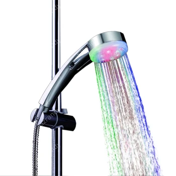 ססגוניות לקפוץ לשנות פריחה LED צבע אור חיסכון במים מקלחת ממטרה ללא תיבת צבע 8008-A9 התמונה