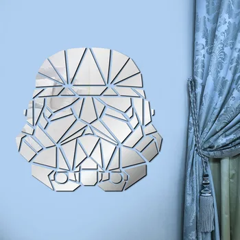 בדיוני חייל סער 3D DIY מדבקת קיר עבור חדר שינה בעיצוב הבית דביק משטח מראה אקריליק טפט מדבקה התמונה