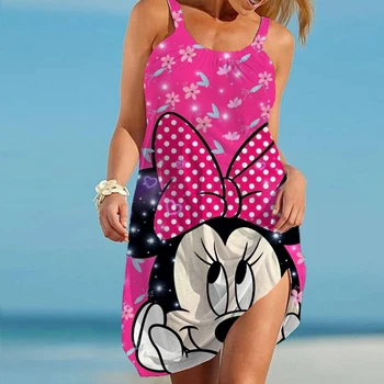דיסני מיני הקיץ נשים ביקיני לחפות על בגדי ים חיפוי-בגד ים Beachwear טוניקה החוף להתלבש חם אופנה שמלת מסיבת התמונה