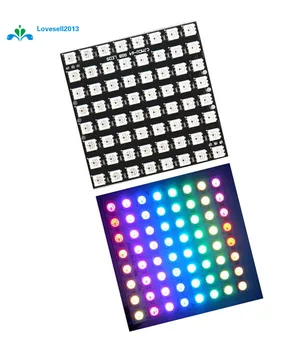 1PCS WS2812B 8x8 64-Bit צבע מלא 5050 RGB LED מנורת אור לוח עבור Arduino חדש התמונה