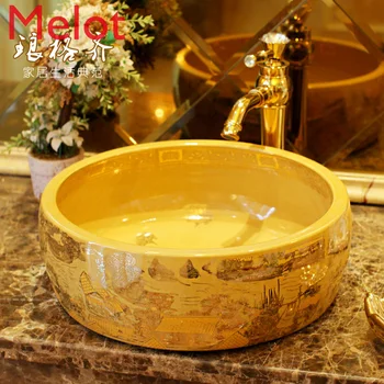 Jingdezhen-lavabo דה cerámica פארא שירותים, סרייה Artística Qingming התמונה