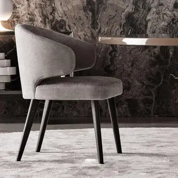 שחור, רגלי מתכת כסאות אוכל עץ מודרני עיצוב המשרד השינה כיסא מסעדה השולחן Cadeiras דה בג ריהוט הבית WSW35XP התמונה
