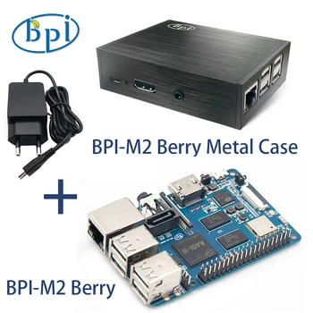 Banana Pi BPI-M2 ברי עם תיק מתכת כוח Allwinner A40i Quad-core Cortex-A7 מעבד 1GB DDR3 עם SATA BT4.0 הפעלה אנדרואיד 6.0 התמונה
