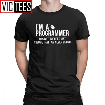 מתכנת תכנות חולצות גברים טהור כותנה משובח חולצה צוואר צוות חנון קוד המתכנת Tees Camiseta החולצה גרפי התמונה