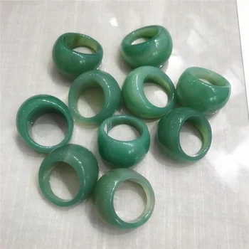 חדש ירוק טבעי אוניקס טבעת 1PCS התמונה