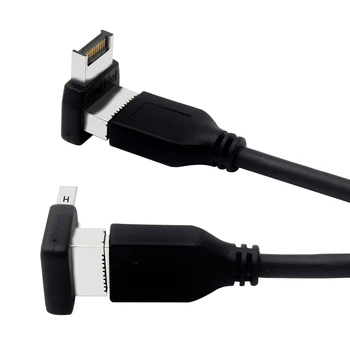 USB 3.1 Type-E 90 מעלות הממיר לפני Type-C USB פנימי כותרת מתאם עם מעטפת עבור מחשב לוח האם מחבר התמונה